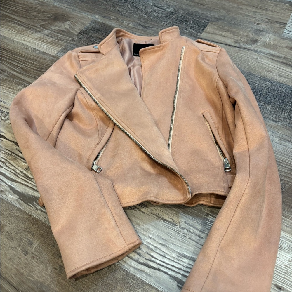Banana Republic Dusty Pink Jacket with Zipper Detail, Sz S